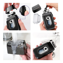 Load image into Gallery viewer, LCD Electric Mini Beard Shavers for Men's Face Cleaning and Straight Razor Bald Head Hair Trimmers Repair Sideburns Pocket Razor