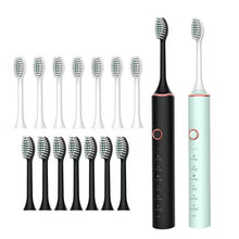 Load image into Gallery viewer, Ultrasonic Sonic Electric Toothbrush for Adults USB Rechargeable Waterproof Electric Teeth Tooth Brushes with 16 Replacement Heads