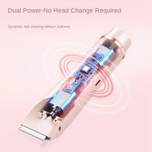 Load image into Gallery viewer, Bikini Trimmer For Women Electric Shaver For Women 2 In 1 Pubic Hair Trimmer Women Wet & Dry For Legs Underarm