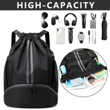 Load image into Gallery viewer, Outdoor Men Sports Bags Large Football Basketball Bag Gym Swimming Drawstring Bag Women Camping Waterproof Shoes Oxford Backpack