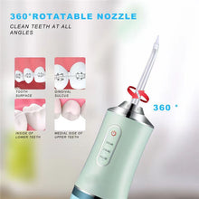 Load image into Gallery viewer, 220ML Oral Irrigator USB Rechargeable 3 Modes Portable Dental Water Flosser Jet Irrigator Dental Floss Pick Teeth Cleaner 4 Tips
