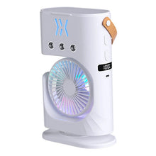 Load image into Gallery viewer, Portable Desktop Humidifier Air Conditioner Fan Household Small Air Cooler Fan Sprays Fan For Office 7 Color Lighting