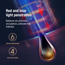 Load image into Gallery viewer, Household Electric RF Hair Growth Comb Oil Applicator Red Blue Head Massage Brush Stimulates Scalp Anti-Hair Loss