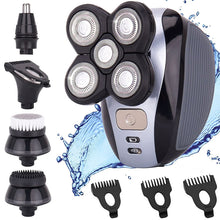 Load image into Gallery viewer, IPX7 High Quality 5 in 1 Men's Electric Shaver Waterproof USB Rechargeable Shaver Hair Trimmer Beard Trimmer Wet & Dry Razor