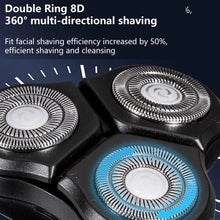 Load image into Gallery viewer, Electric Shaver Razor Shaving Beard Machine for Men Dry Wet Beard Trimmer Rechargeable IPX6 Washable 8D 360° Shaving 3in1 Razors