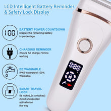 Load image into Gallery viewer, USB Rechargeable Lady Shaver Hair Removal Clipper Device Women Epilator Electric Shaving Scraping Razor Remover Waterproof