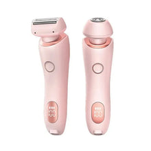Load image into Gallery viewer, 2 In 1 USB Electric Epilator Hair Removal Device Shaver for Women Waterproof Replaceable Blade Bikini Razor Lady Body Shaver