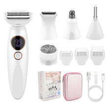 Load image into Gallery viewer, 5 in 1 Women's Lady Shaver Electric Razor Electric Face Shavers Eyebrow Trimmer Painless Bikini Trimmer Hair Removal