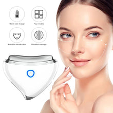 Load image into Gallery viewer, Ems V Face Gua Sha Machine Blue Red Light Face Lifting Firming Thin Beauty Device Desalination Fine Lines Jaw Line Massager