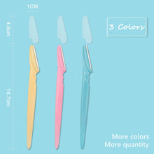 Load image into Gallery viewer, 50Pcs Eyebrow Trimmer Blade Shaping Knife Eye Brow Epilation Face Blades Hair Removal Scraper Shaver Woman Makeup Tools