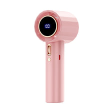 Load image into Gallery viewer, 2000mAh Handheld Small Steel Cannon Fan Bladeless Turbine High-speed 100 Speed Continuously Variable Silent Transmission USB