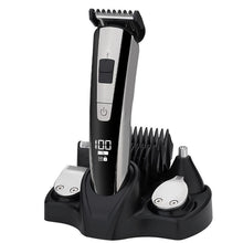 Load image into Gallery viewer, 5 In 1 Rechargeable Electric Hair Clippers For Men Beard Nose Ear Trimmer Digital Display Haircut Machine Barber Shaver Cutting