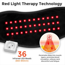 Load image into Gallery viewer, Red Light Heating Neck Guard Heated Neck Wrap Cordless Electric Heating Pad for Neck for Relief of Sore Muscles