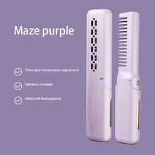 Load image into Gallery viewer, Cordless Compact Hair Straightening Brush Automatic Power Off Protection Portable A Smooth Comb Not Harmful To Hair Anti-scald