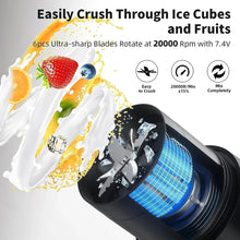 Load image into Gallery viewer, Portable Fruit Juicer 6 Sharp Blades Rechargeable Personal Multifunctional Handheld Mini Blender Cup for Shakes and Smooth
