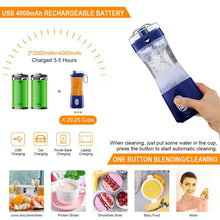 Load image into Gallery viewer, 380ML Portable Blender For Smoothies Juices And Shakes 4000Mah Mini Blender For Home&Travel