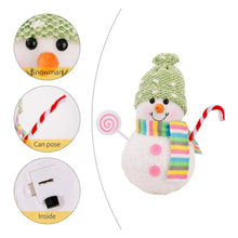 Load image into Gallery viewer, LED Light Christmas Snowman Lights Glowing Feature Top Hat Design Snowman LED Lights Handmade Christmas Snowman Decoration