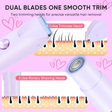Load image into Gallery viewer, Dual-head 2-in-1 Electric Hair Remover Women's Private Area Trimmer Multi-functional Home Use Display Water-washable