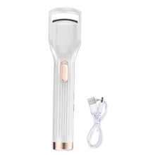 Load image into Gallery viewer, Pain-free Eyelash Curler Portable Electric Heated Eyelash Curler with Fan Usb Rechargeable 2-in-1 Multifunctional Tool for Quick