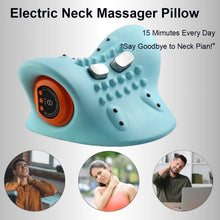 Load image into Gallery viewer, Electric Neck Massager Cervical Pillow EMS Traction Pulse Heating Vibration Massage Spine Support Muscle Relaxation Relieve Pain