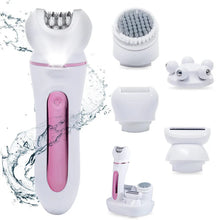 Load image into Gallery viewer, 5 in 1 Hair Removal Epilator Electric Shaver for Women Rechargeable Body Massager Razor Bikini Beard Trimmer Foot Grinder