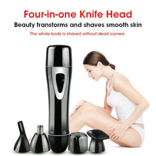 Load image into Gallery viewer, 4 in 1 Epilator USB Rechargeable Protable Trimmer Hair Remover for Women Body Facial Eyebrow Razor Mini Skin Epilator Trimmer