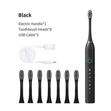 Load image into Gallery viewer, Smart Electric Sonic Toothbrush Rechargeable USB Electronic Teeth Brush IPX7 Waterproof Tooth Whitening Clean 8 Replacement Head