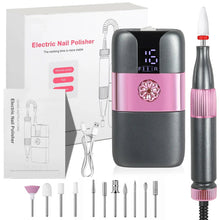 Load image into Gallery viewer, Professional Nail Drill Machine Kit 15000RPM Cordless Rechargeable Electric Nail File for Pedicure & Gel Nail Art