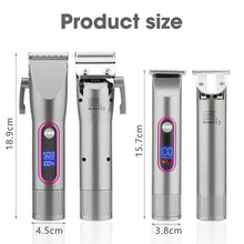 Load image into Gallery viewer, LCD Digital Display Hair Clipper Set Professional Electric Hair Trimmer Hair Cutting Machine Oil Head Carving For Men