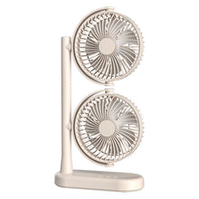 Load image into Gallery viewer, Dual Head Fan with Adjustable Air Speed and Direction USB Powered Convenient Desktop Fan