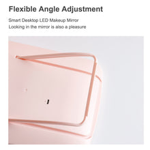 Load image into Gallery viewer, LED Makeup Mirror Touch Screen Vanity Mirrors USB Charging Cosmetic Mirror 3 Brightness Desktop Mirror for Bedroom Travel