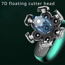 Load image into Gallery viewer, 6 in 1 Electric Head Shaver for Bald Men 7D Floating Cutter Beard Trimmer Clipper Shaving USB Wireless Charging