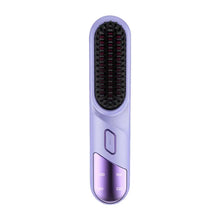 Load image into Gallery viewer, Hair Straightener Brush 4 Temperatures Fast Heating USB Rechargeable Negative Ions Brush Electric Fluffy Curly Hair Styling Comb