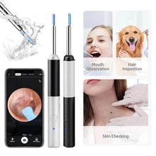 Load image into Gallery viewer, Wireless Otoscope 3.5mm Ultra-Thin WiFi Ear Scope Camera with Earwax Removal Tool Ear Cleaner with Gyroscope For IOS Android
