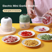 Load image into Gallery viewer, 250ml Garlic Masher Crusher Electric Kitchen Food Chopper USB Portable Meat Grinder Vegetable Chopper for Kitchen Gadgets