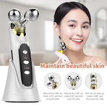 Load image into Gallery viewer, 4D EMS Facial Roller Massager Beauty Machine for Skin Tightening Face Eye Neck Double Chin Massage Face Lift Tool