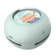 Load image into Gallery viewer, Mini Desktop Vacuum Cleaner Portable Student Use Eraser Paper Pencil Shavings Keyboard Grey Electric Power Vacuum