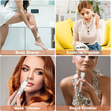 Load image into Gallery viewer, Portable Electric Razor for Women Body Nose Hair Trimmer Face Shavers Eyebrow Legs Armpit Bikini Hair Remover Women Epilator
