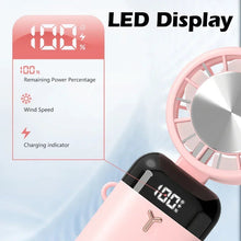 Load image into Gallery viewer, 3600mAh Mini Handheld Fan Portable Semiconductor Refrigeration Cooling Desktop Fan Folding Hanging Neck Air Cooler Outdoor