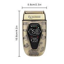 Load image into Gallery viewer, Men Razor Bald Head Hairdresser Digital Display Electric Reciprocating Razor Three speeds Metal LCD Power Display Shaving Device