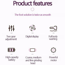 Load image into Gallery viewer, Electric Foot File Digital Display Electric USB Waterproof Washing and Grinding Pedicure To Remove Calluses and Dead Skin