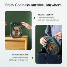 Load image into Gallery viewer, Portable Mist Fan USB Rechargeable Battery Desktop Air Conditioning Water Spray Humidifier Moisturizing Cooling Fan 3 Speeds
