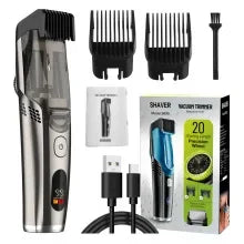 Load image into Gallery viewer, Vacuum Beard Trimmer for Men Adjustable Length with 2 Comb (1-20mm) Electric Vacuum Trimmer for Beard Mustache Stubble