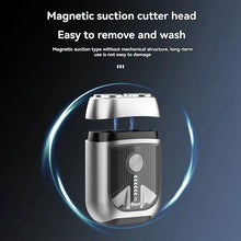 Load image into Gallery viewer, Electric Shaver Rechargeable Aluminum Alloy Magnetic Double Head Shaver IPX7 Waterproof Portable Men Beard Trimmer