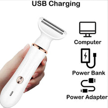 Load image into Gallery viewer, Electric Razor for Women 4-in-1 Lady Electric Shaver for Face Nose Legs and Underarm Bikini Trimmer for Women Wet & Dry Painless