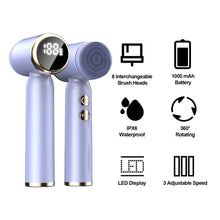 Load image into Gallery viewer, LED Electric Facial Cleansing Brush 6 In 1 Face Cleaner Blackhead Removal Pore Clean Skin Rejuvenation Beauty Care Device