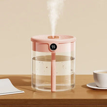 Load image into Gallery viewer, 2000ML Home Air Humidifier USB Dual Spray Ultrasonic Cool Mist Aroma Essential Oil Diffuser Humidifier LED Lamp