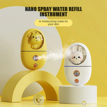 Load image into Gallery viewer, Cartoon 35ML Mini Facial Humidifier Face Nano Mist Sprayer Make Up Skin Moisturizing Hydration Nebulizer Face Steamer USB