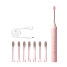 Load image into Gallery viewer, Smart Electric Sonic Toothbrush Rechargeable USB Electronic Teeth Brush IPX7 Waterproof Tooth Whitening Clean 8 Replacement Head