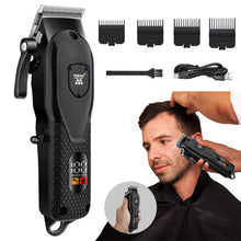 Load image into Gallery viewer, Electric Hair Trimmers Professional Hair Clipper Barber Shop Cordless hair cutting machine Wet Dry haircut shaver